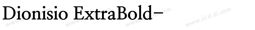 Dionisio ExtraBold字体转换
